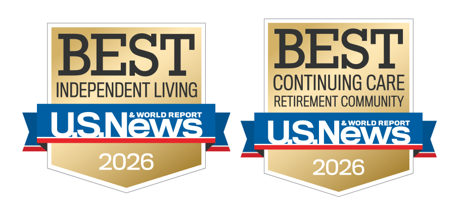 U.S. News and World Report Best Independent Living 2026 and Best Continuing Care Retirement Community.