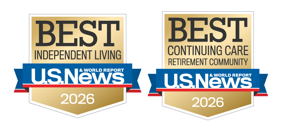 U.S. News and World Report Best Independent Living 2026 and Best Continuing Care Retirement Community.