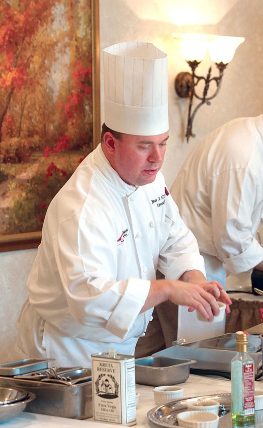 Chef Brian Hardy preparing food