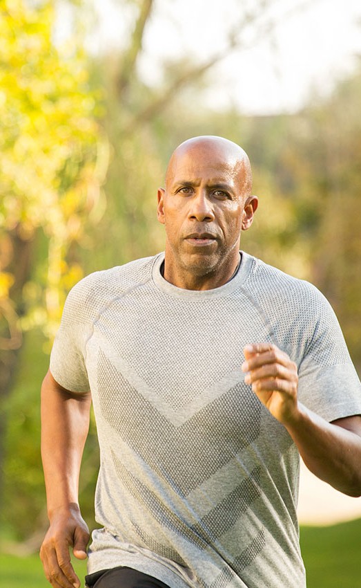 The Gatesworth man running outside.