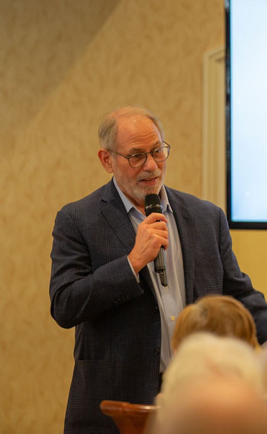 The Gatesworth's David Smith speaking to an audience.