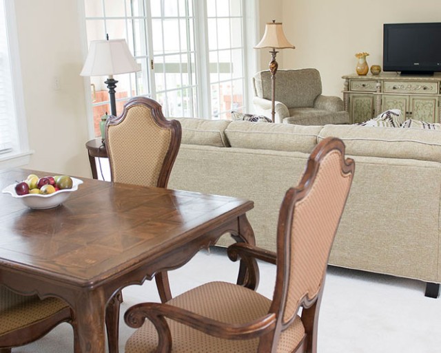 The Gatesworth Two-Bedroom Residence (Plan G) living space