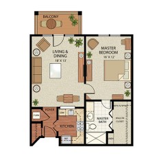 1 Bedroom Floor Plan