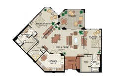 The Gatesworth Two Bedroom floorpan H.