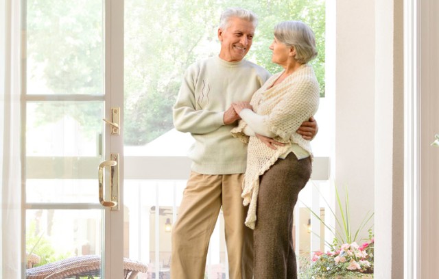 Couple on balcony