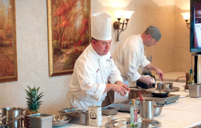 Chef Brian Hardy preparing food