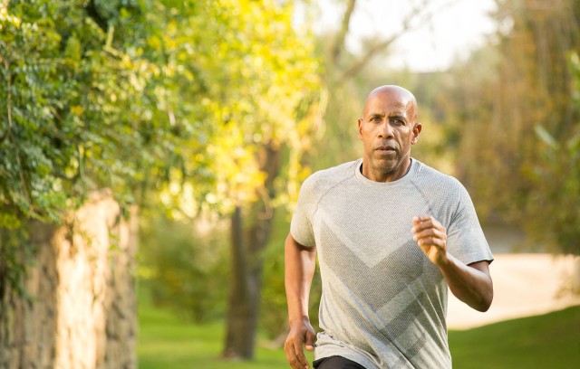 The Gatesworth man running outside.