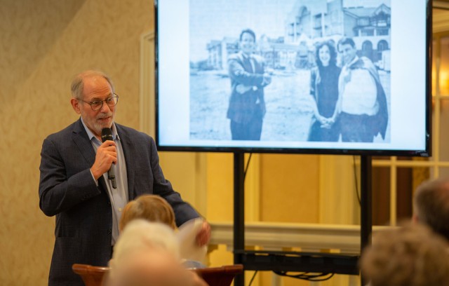 The Gatesworth's David Smith speaking to an audience.