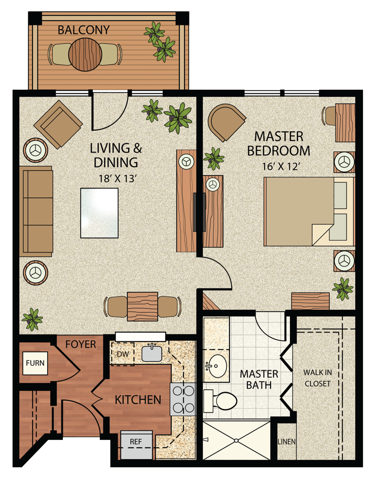 1BR Floorplan