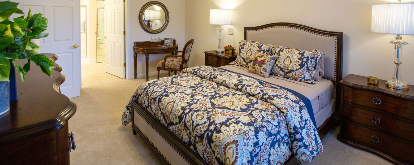 The Gatesworth Two Bedroom Deluxe Residence Plan E bedroom