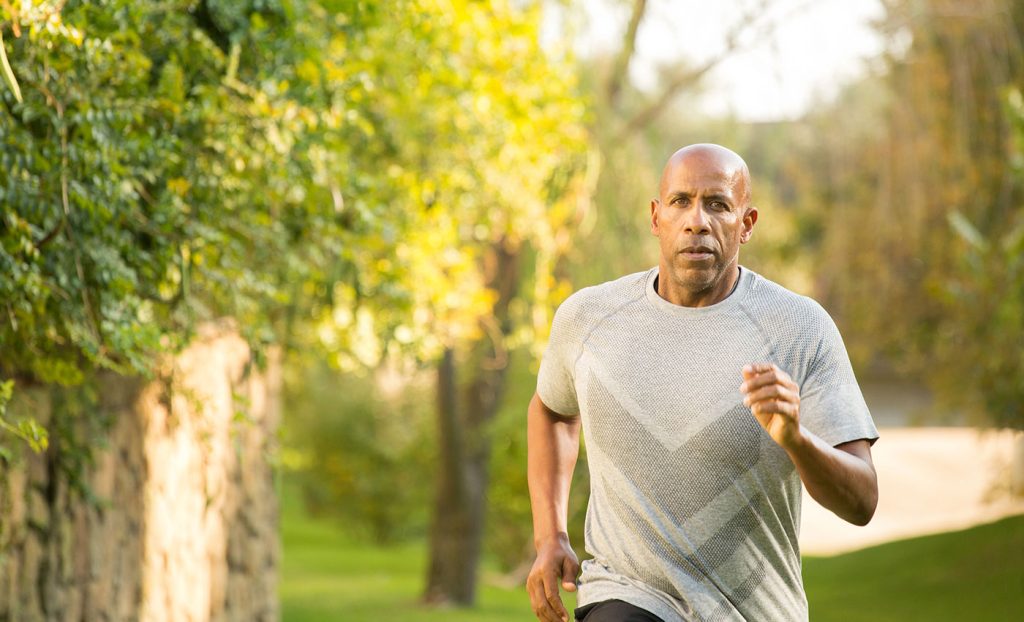 The Gatesworth man running outside.