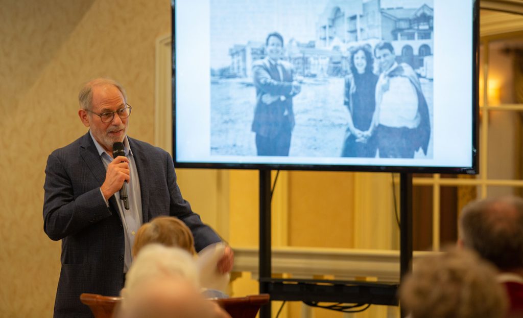 The Gatesworth's David Smith speaking to an audience.