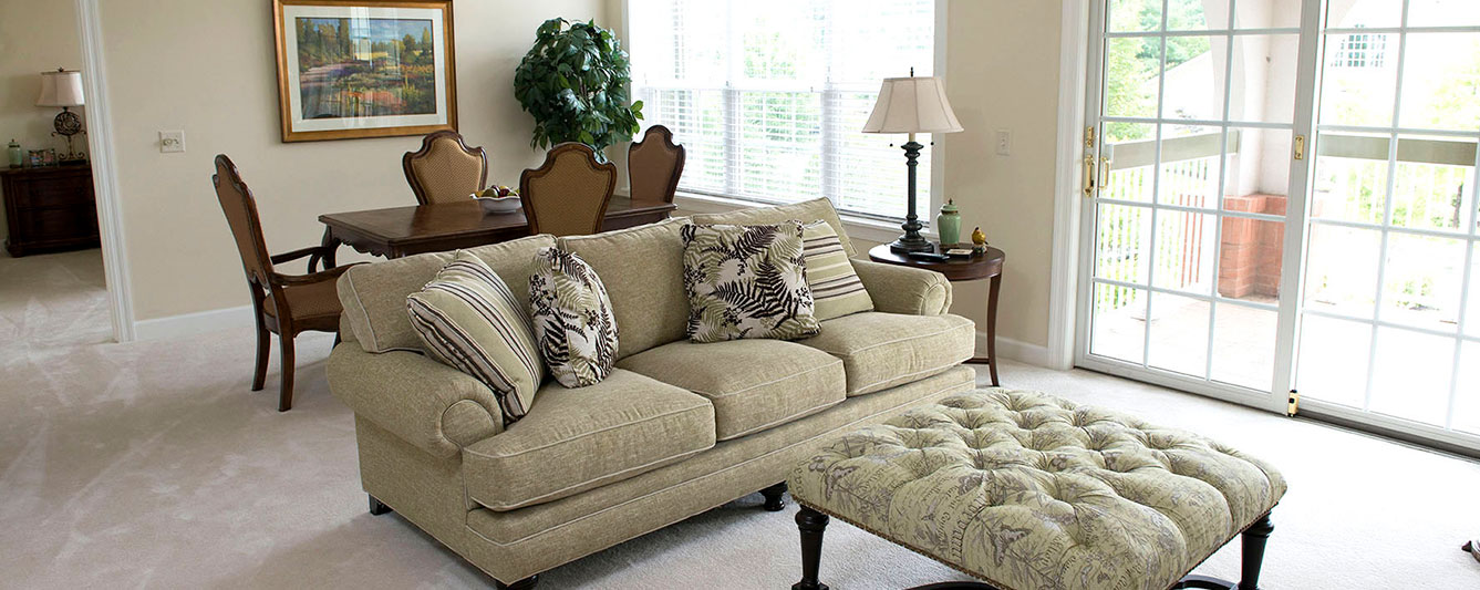 The Gatesworth Two-Bedroom Residence (Plan G) living space.