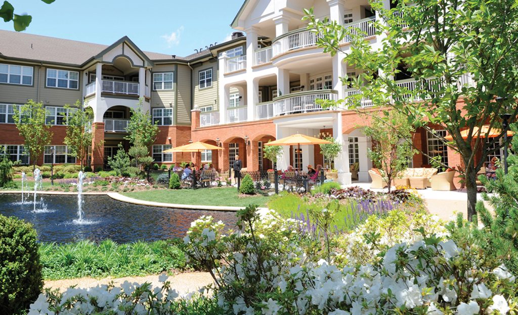 Spring time outdoors next to the pond.